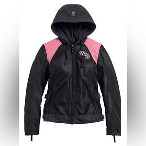 Harley-Davidson Women's Pink - Black 3-in-1 Mesh Riding Jacket - Size L